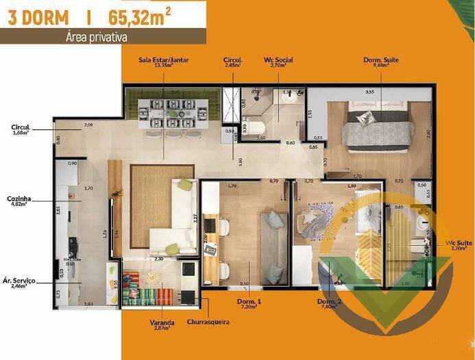 Apartamento, 3 quartos, 65 m² - Foto 20